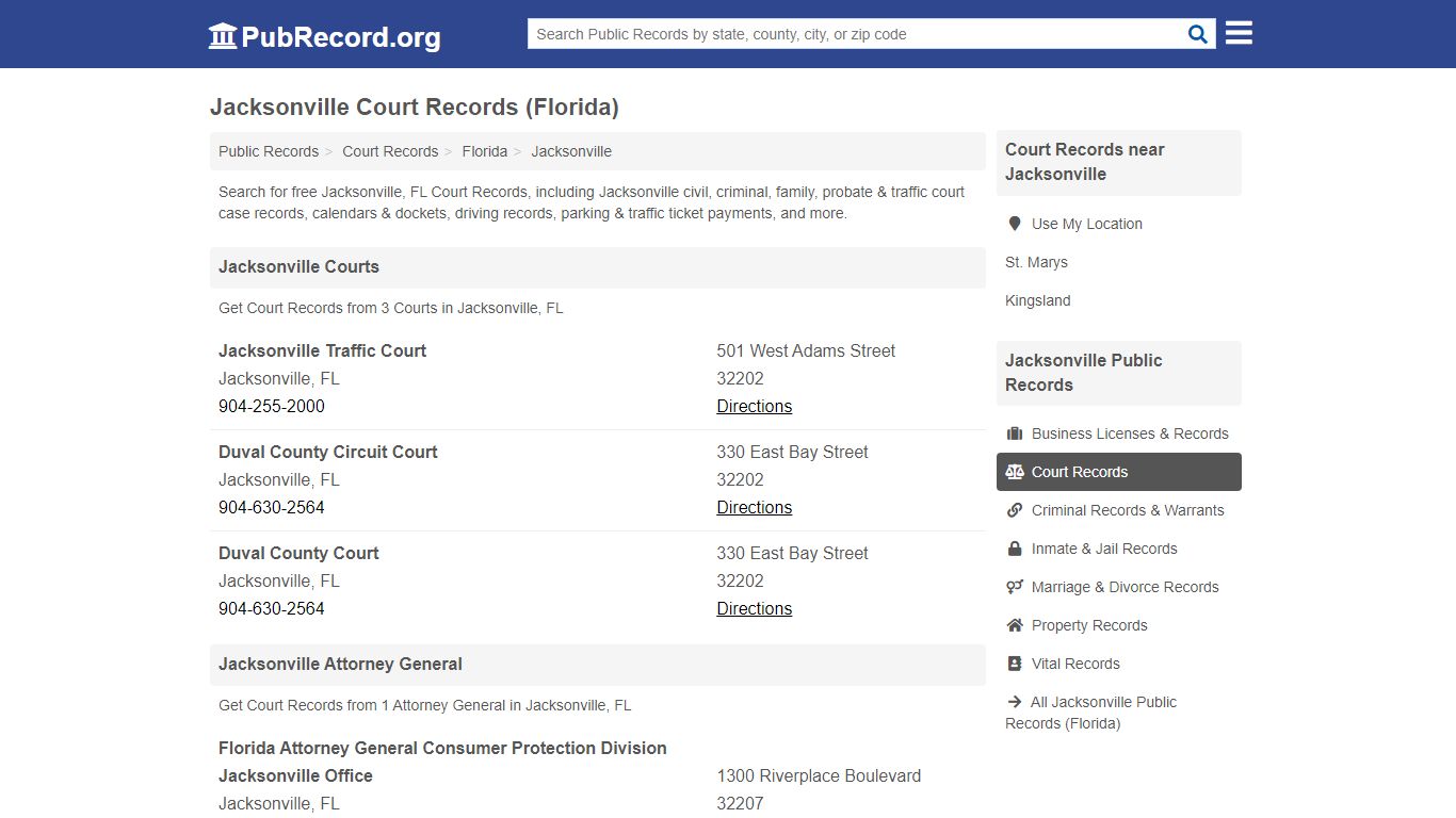 Free Jacksonville Court Records (Florida Court Records) - PubRecord.org