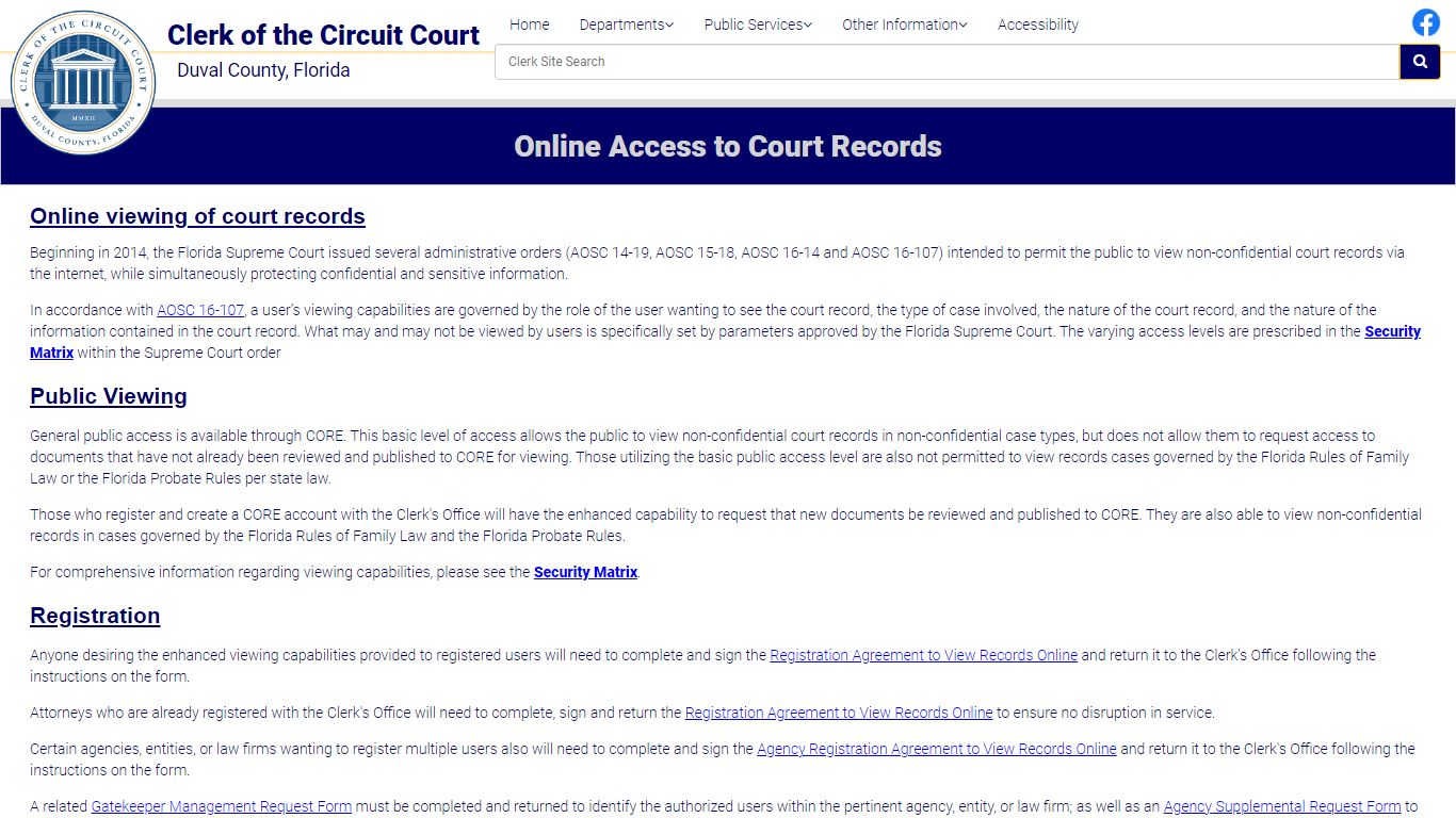 Online Access to Court Records - duvalclerk.com